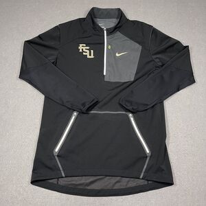 Florida State Seminoles Jacket Men Black Medium Nike Sideline Vapor Fly Rush Zip